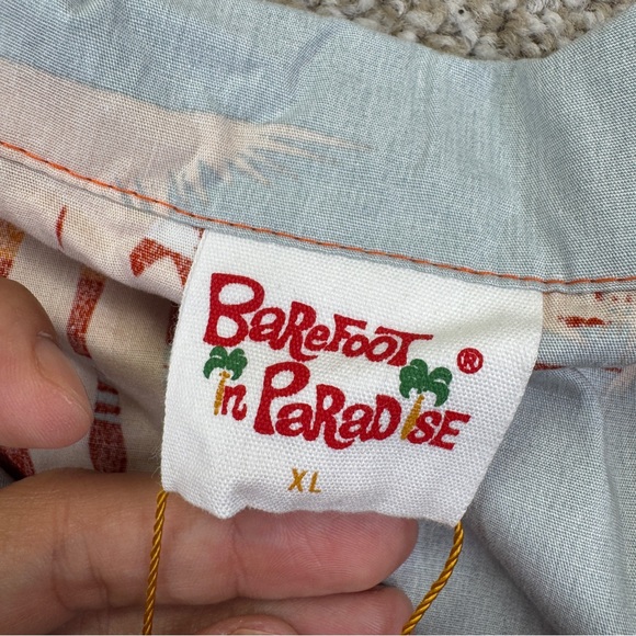 NWT Barefoot In Paradise Hawaiian Shirt men’s size XL Short Sleeve - Picture 13 of 16